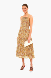 Edelyn Floral Print Claretta Midi Dress